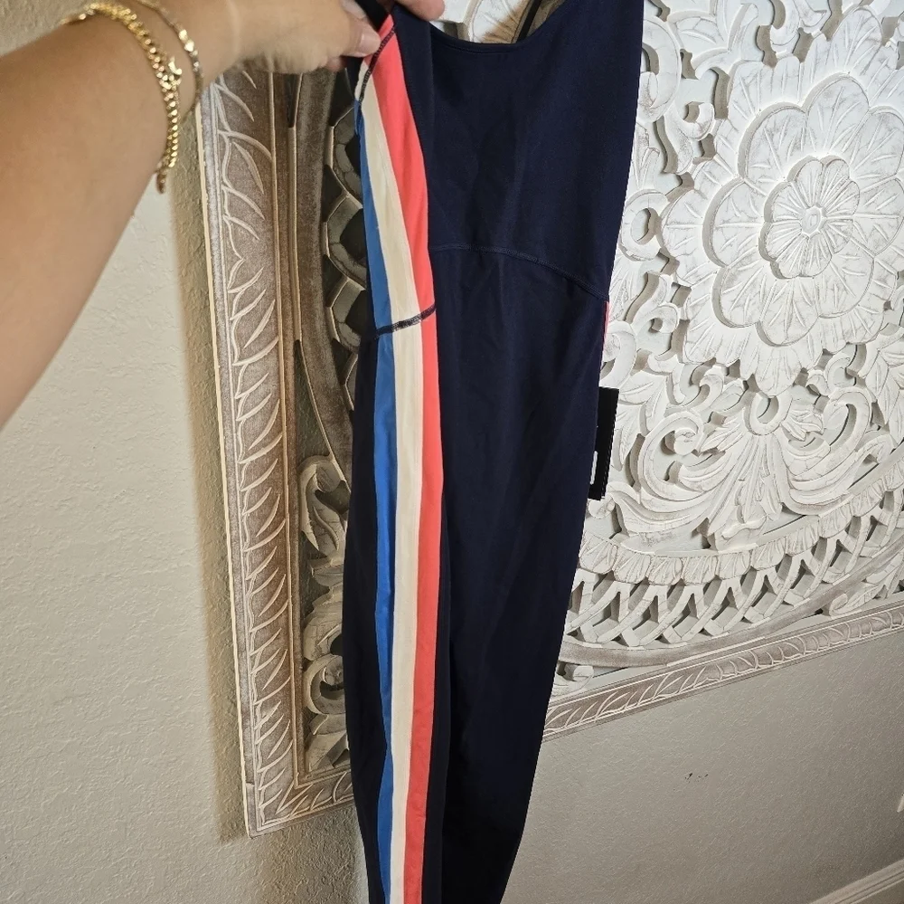 Fourlaps Re-Up  Elevate Training Jumpsuit Navy Scoop Neck size L NWT $128